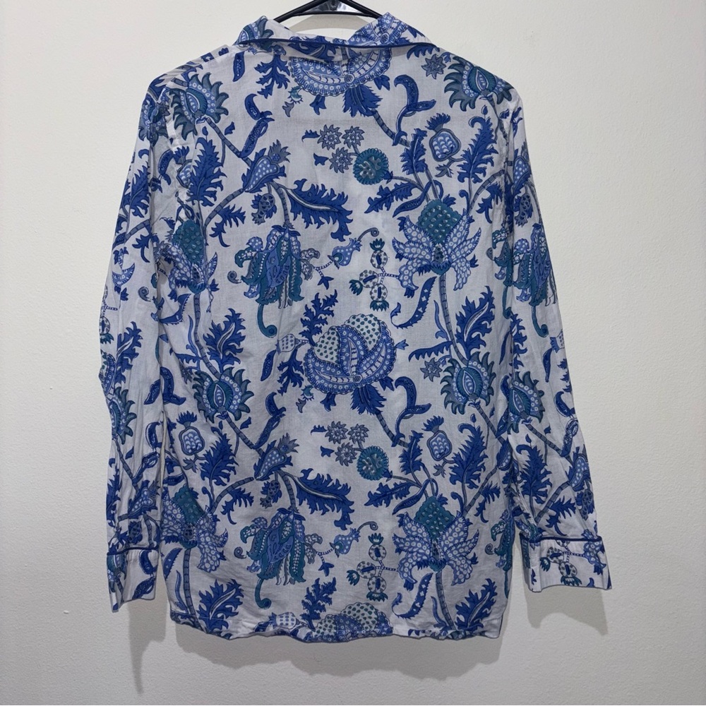 Roller Rabbit Pajama Top Button Down Size Xs - image 3